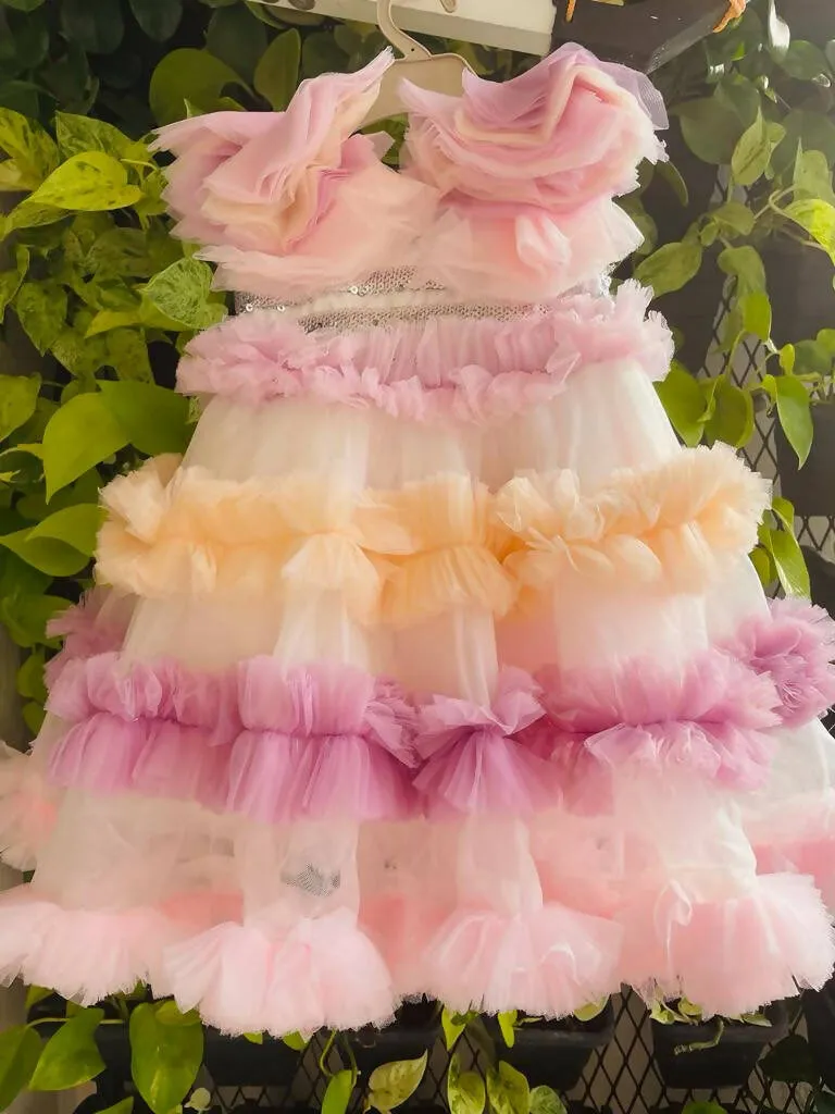 LITTLE MUFFET Baby Girl's Fit & Flare Long Dress