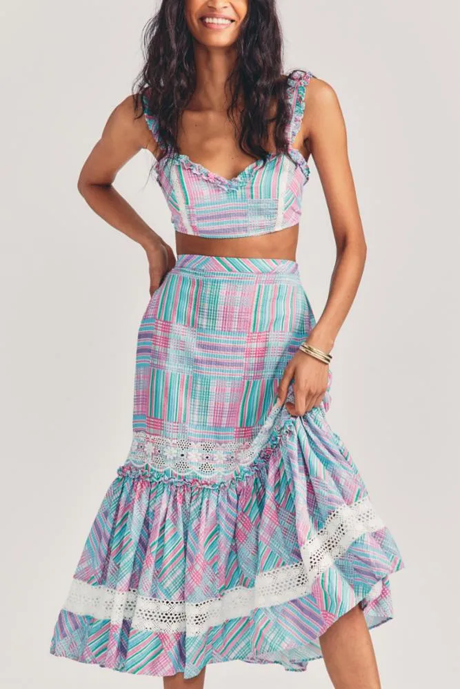 Loveshackfancy Arla Skirt in Candyland Multi