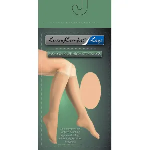 Loving Comfort® Firm Compression Knee-High Stockings, X-Large, Beige