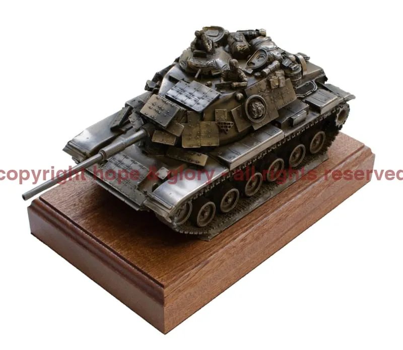 M60A1 Patton Tank Cold Cast Bronze Military Statue