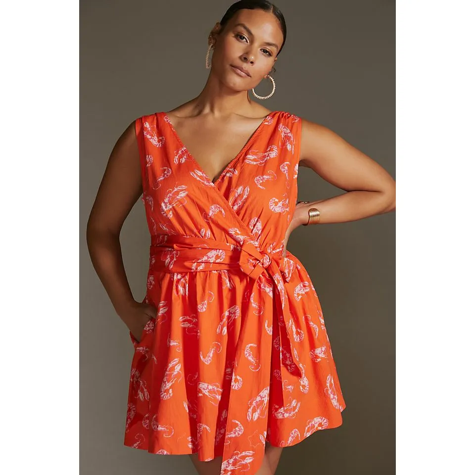 Maeve Flirty Wrap Mini Dress