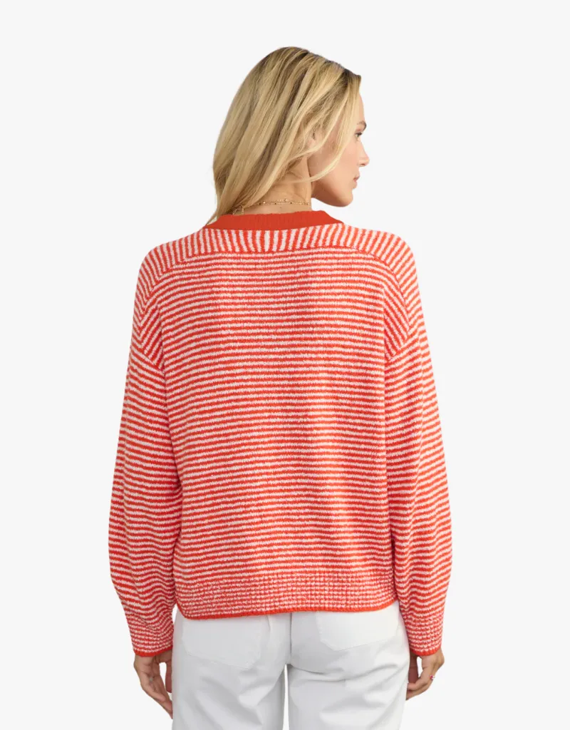 Margaret O'Leary Lola Pullover Sweater in Tomato Stripe
