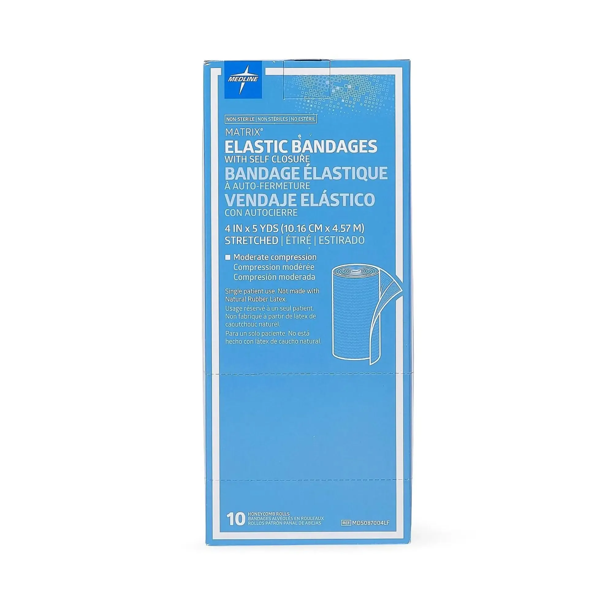 Matrix Double Hook and Loop Closure Elastic Bandage, 4 Inch x 5 Yard