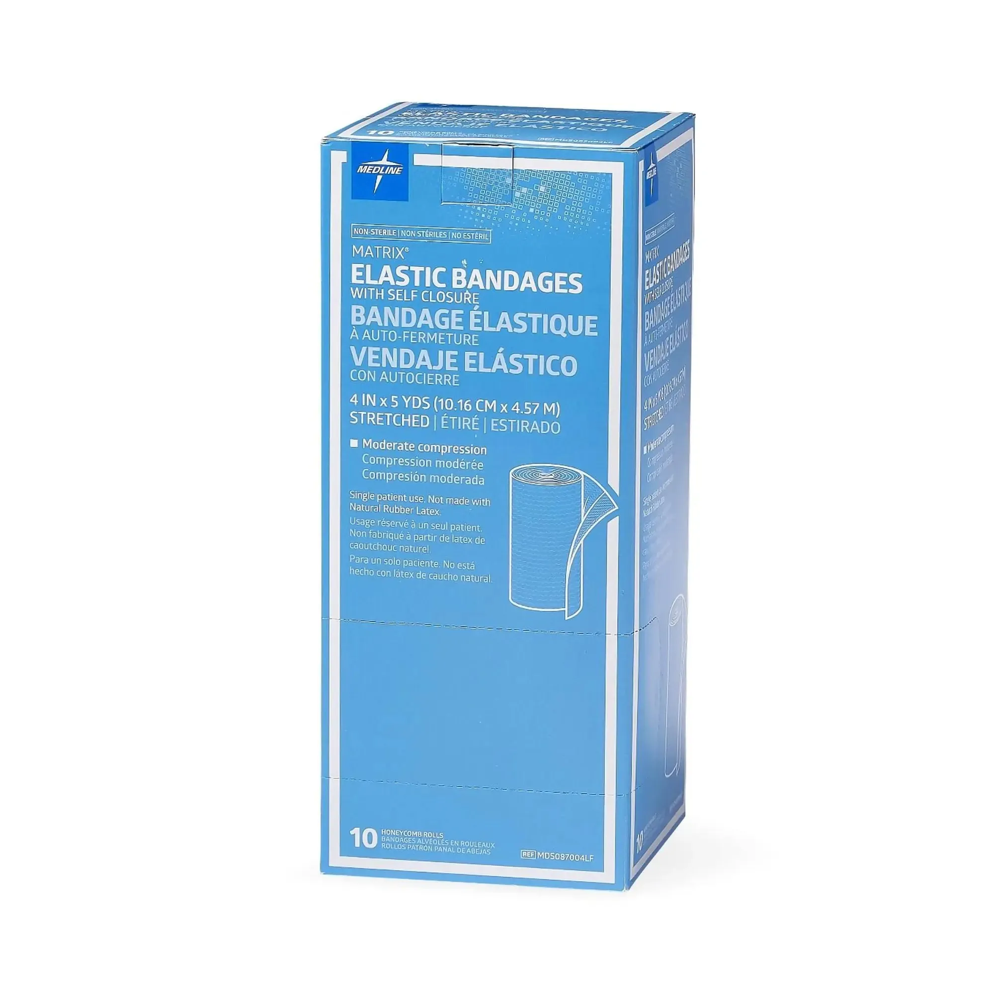 Matrix Double Hook and Loop Closure Elastic Bandage, 4 Inch x 5 Yard