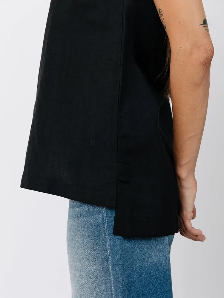 Melissa Tank - Black Linen