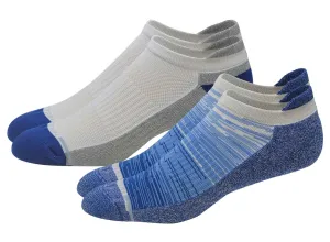 Men's Ankle Compression Socks (2 Pack) | Everyday White Blue Mix | Dr. Motion