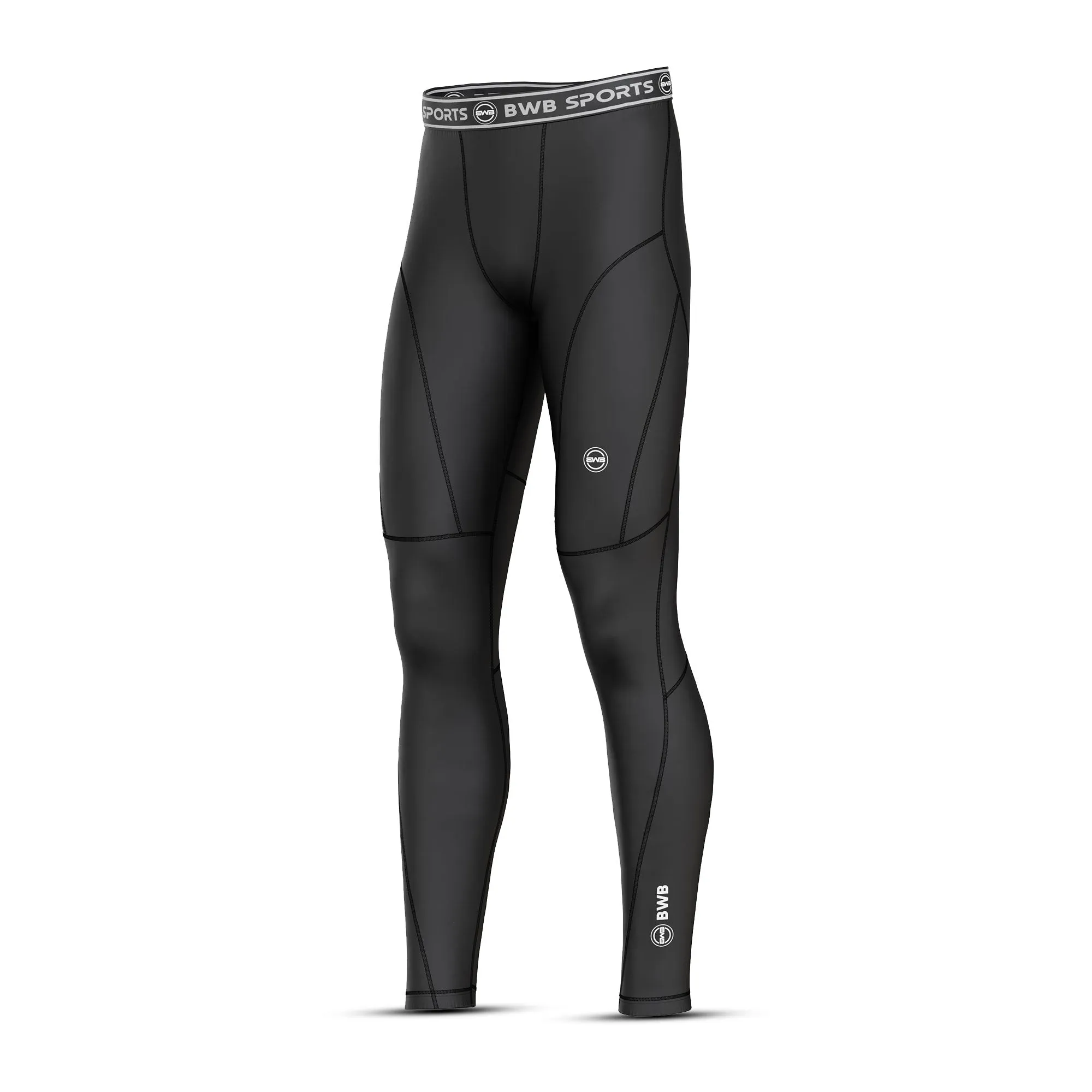 Men's Black Long Sleeve Baselayer Compression Shirt & Leggings Set
