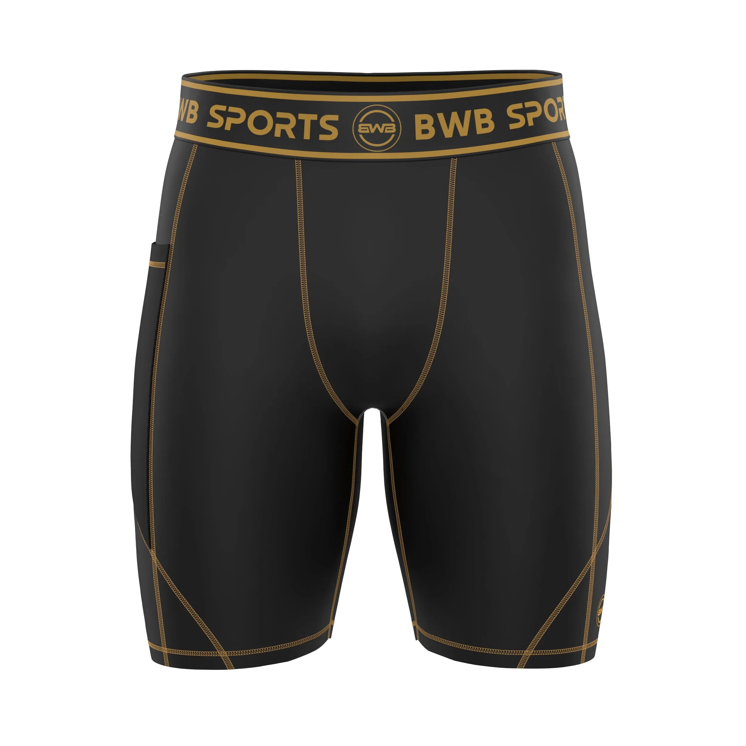 Men's Black/Orange Short Sleeve Baselayer Compression Shirt & Shorts Set