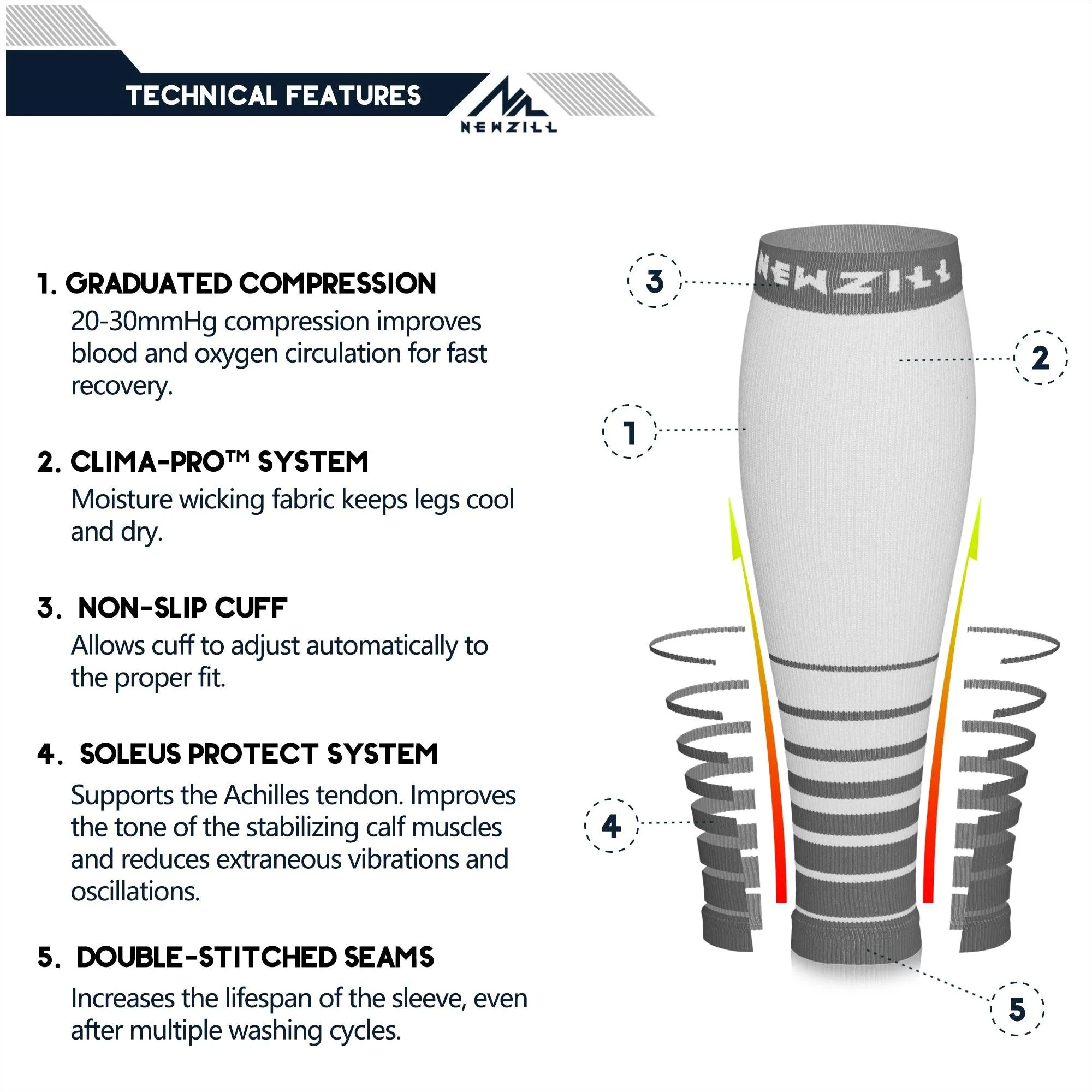 Men's CALF Sleeves (20-30mmHg)