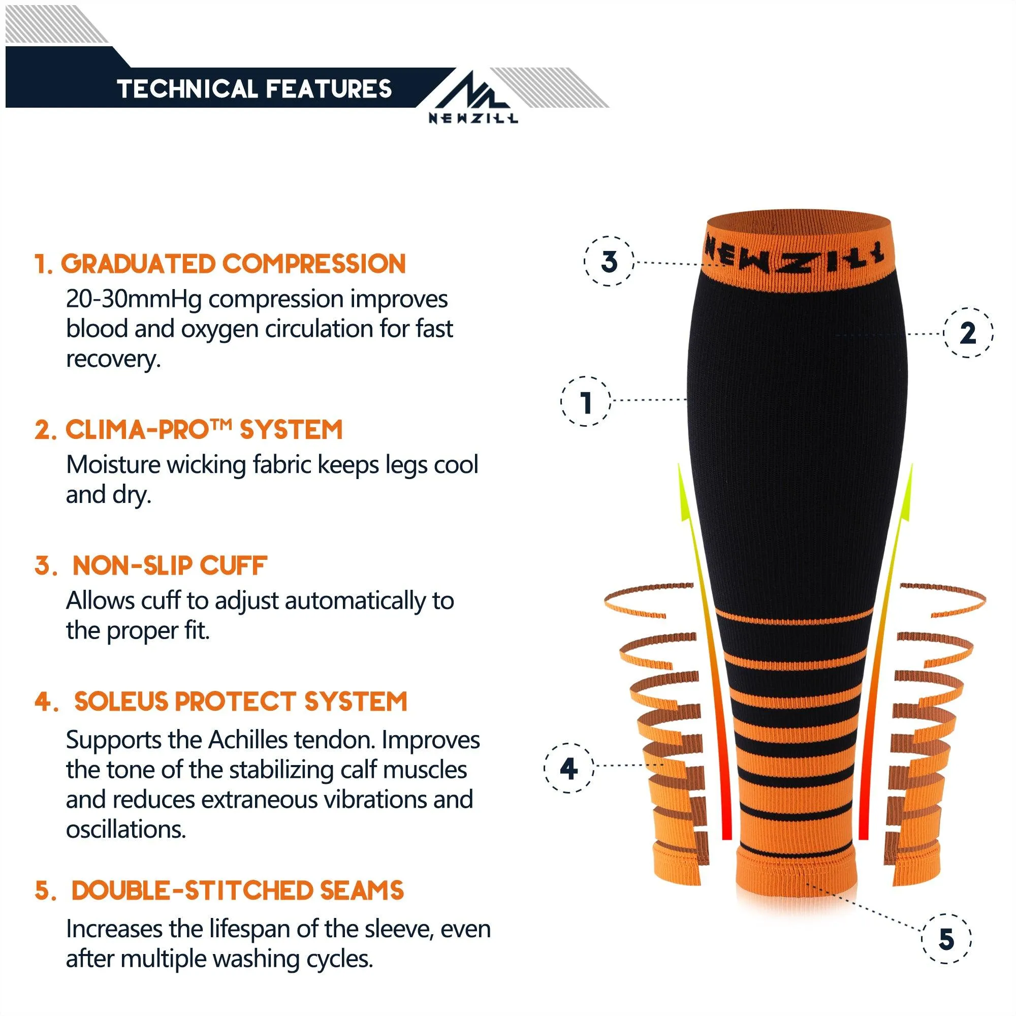 Men's CALF Sleeves (20-30mmHg)
