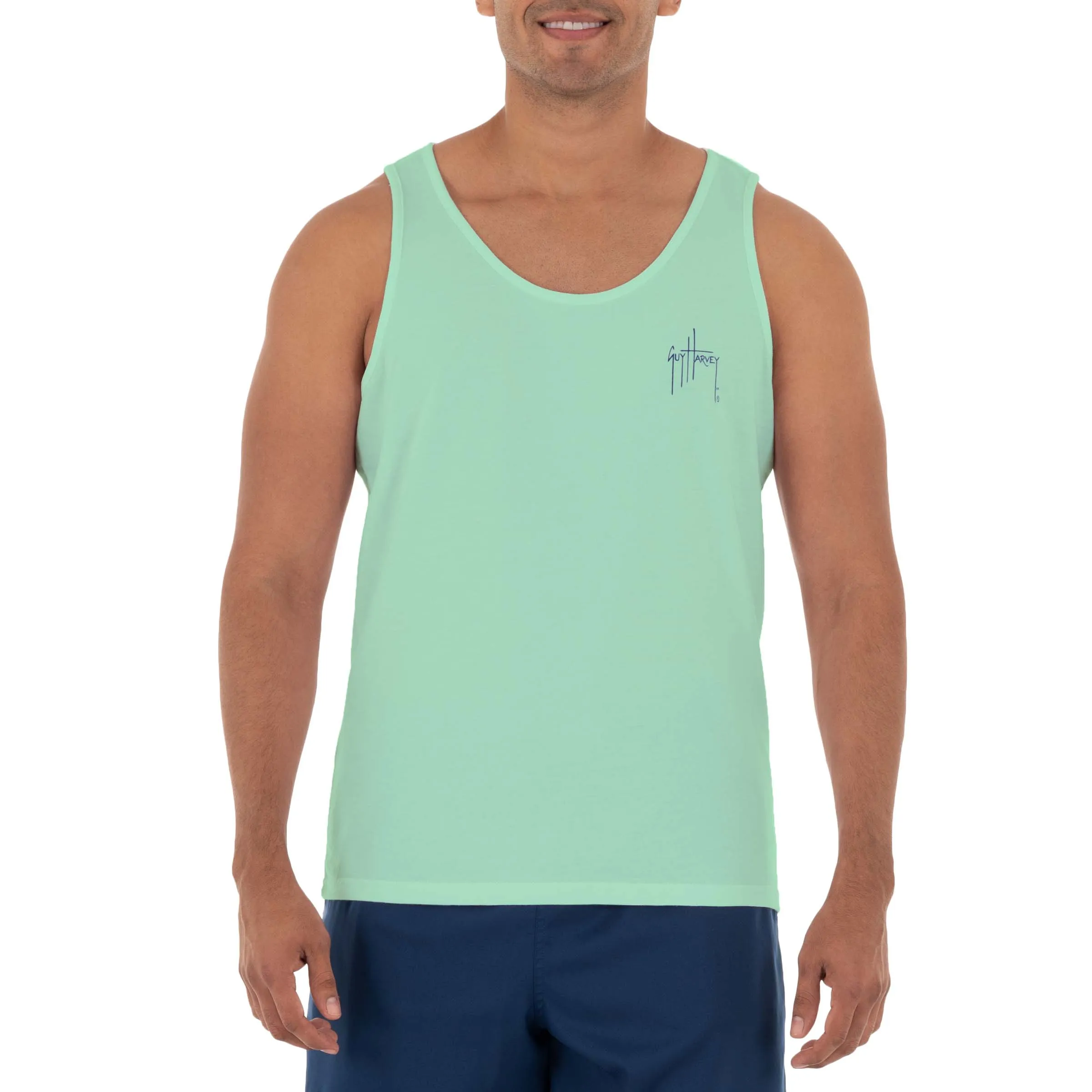 Men's Marlin Chaser Green Tank Top