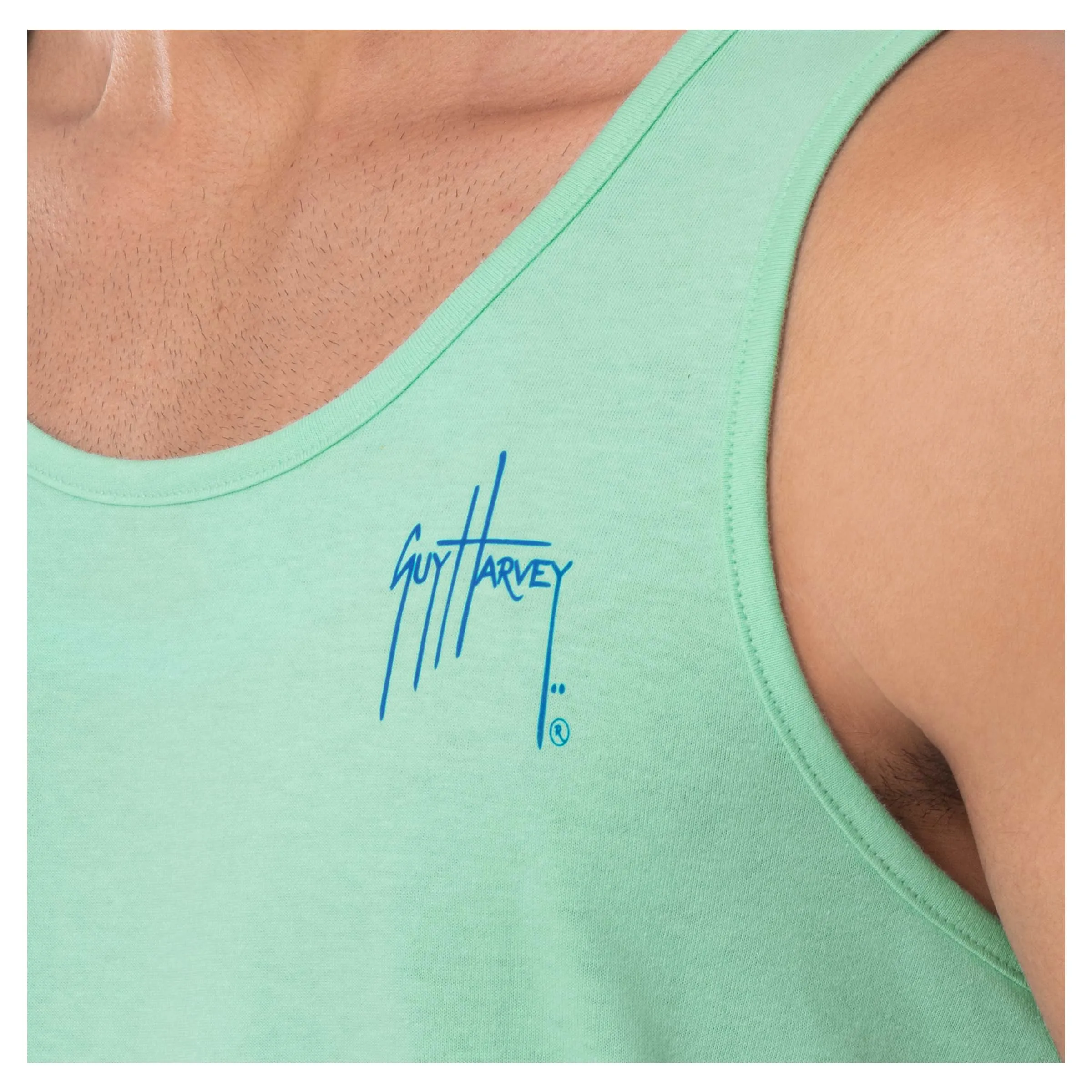 Men's Marlin Chaser Green Tank Top