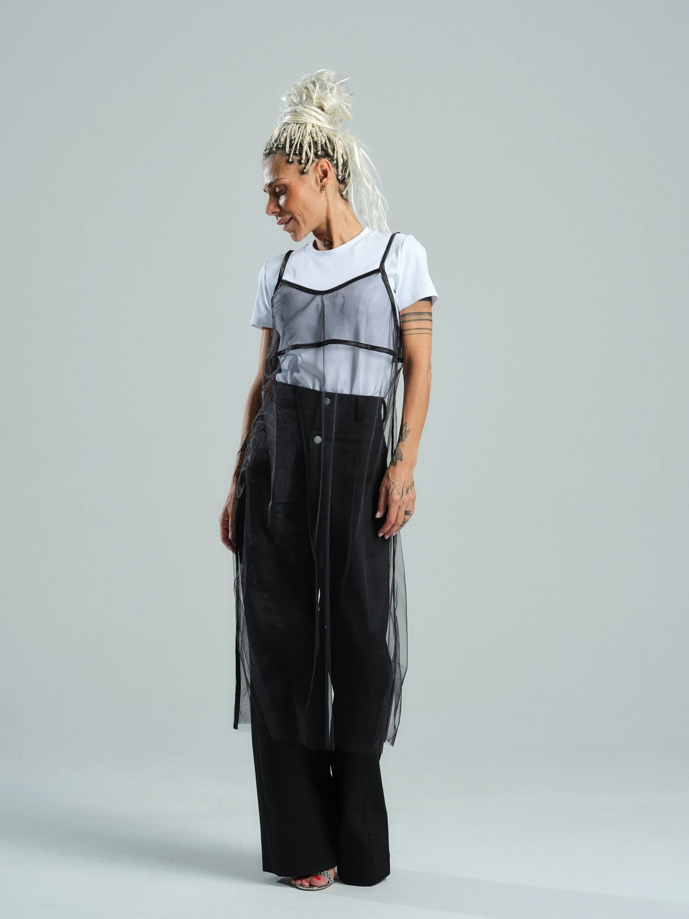 Mesh Tunic & White Top Co-Ord Set