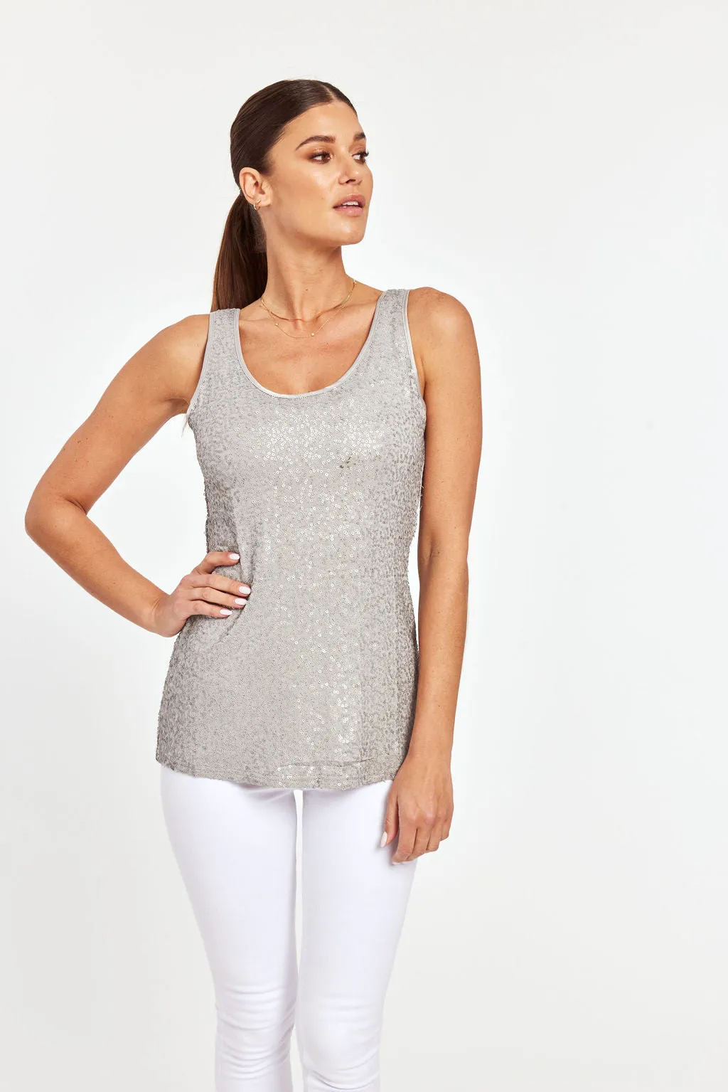 Micro Sequin Tank