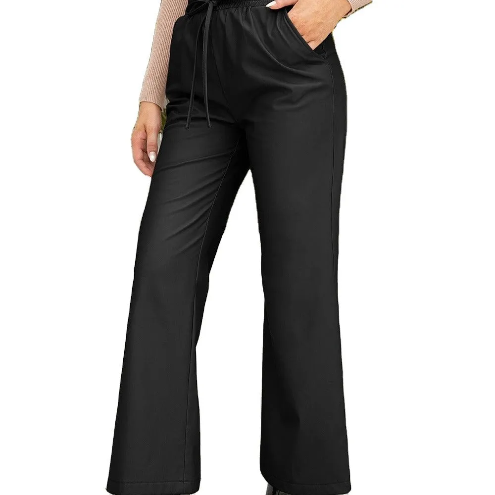 Miki: Elegante Leder Pants in 4 Farben