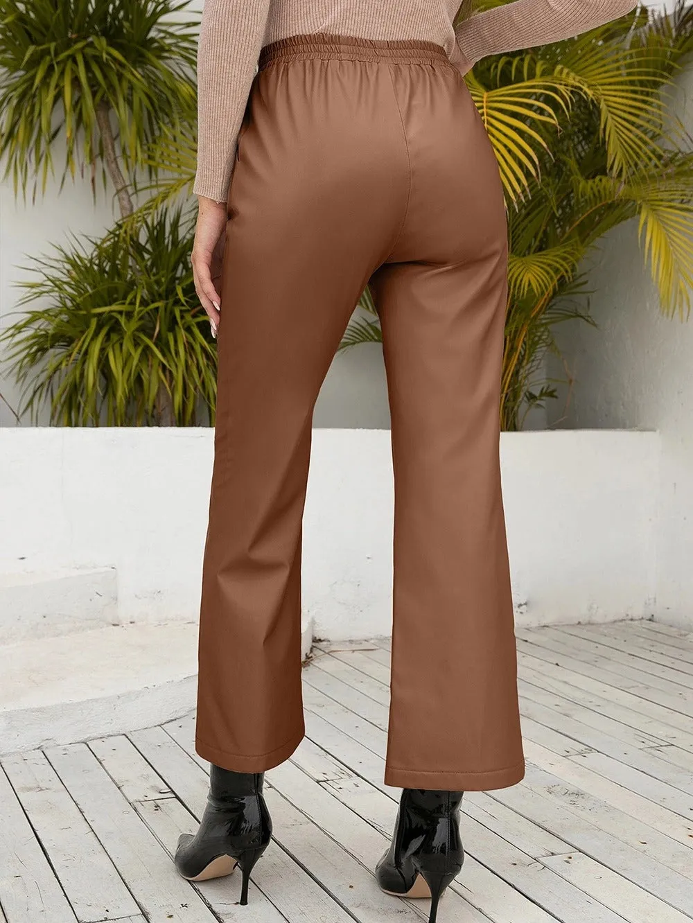 Miki: Elegante Leder Pants in 4 Farben