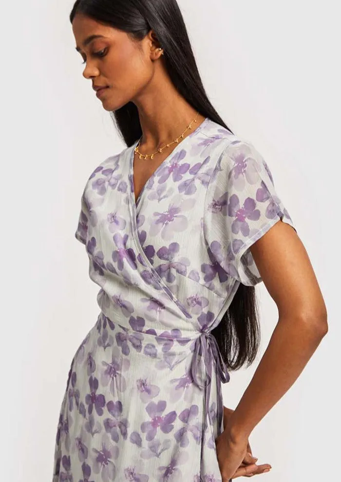 Mist Short Wrap Dress