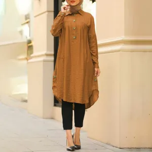 Modest Turkish Style Long Tunic Top - MT200