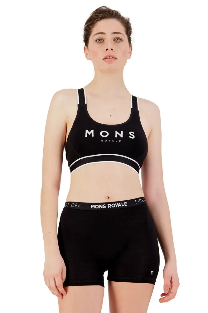Mons Royale Stella X-Back Bra - Black