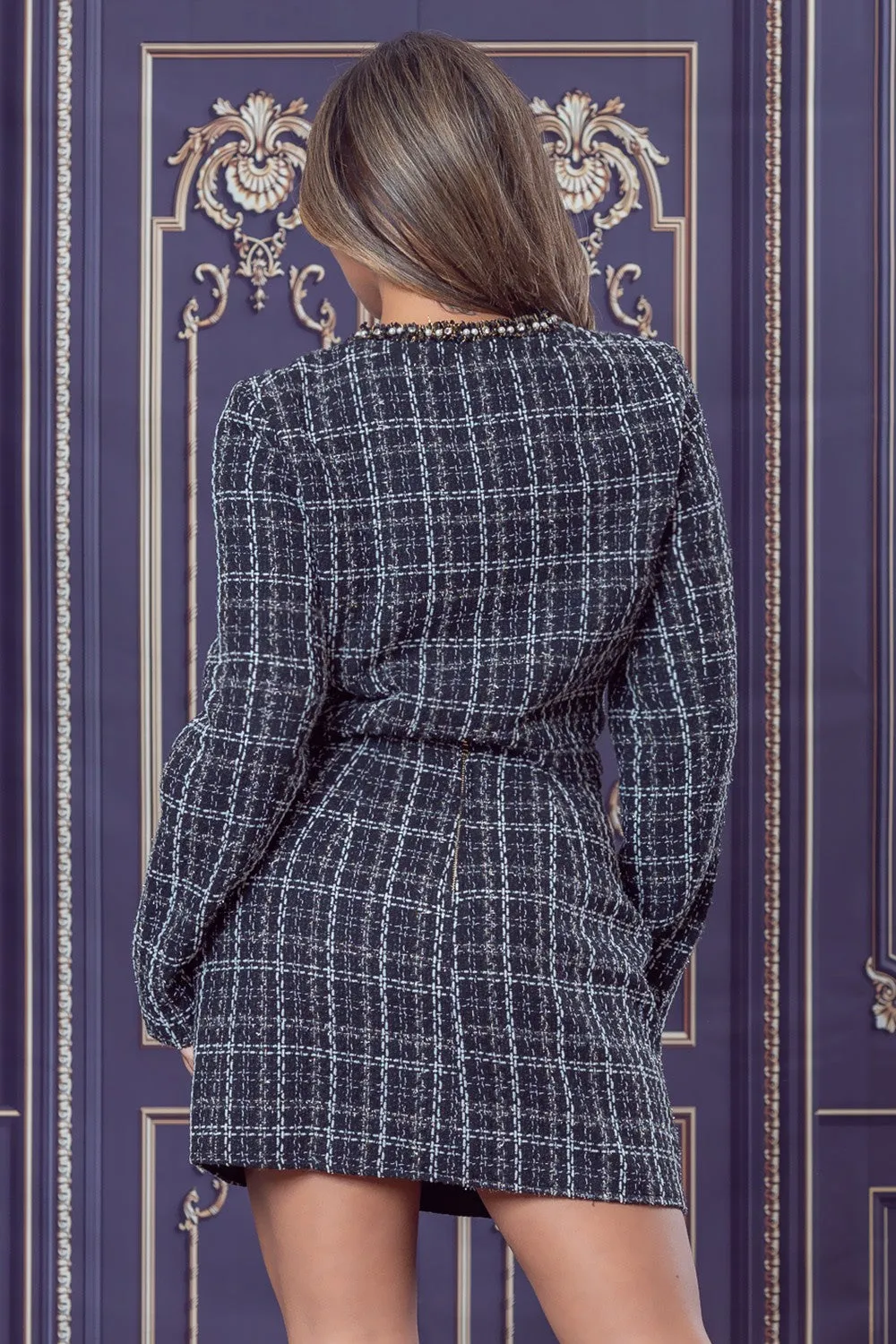 Moonreach Tweeded Cropped Blazer