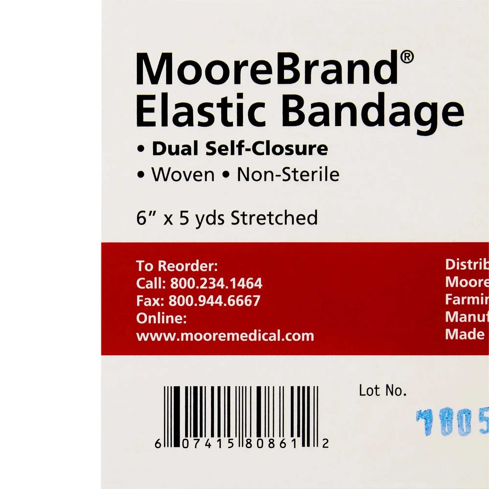 MooreBrand® Elastic Bandage, 6 Inch x 4-1/2 Yard