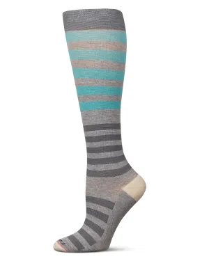 Multi Stripes 8-15 mmHg Graduated Bamboo Compression Socks