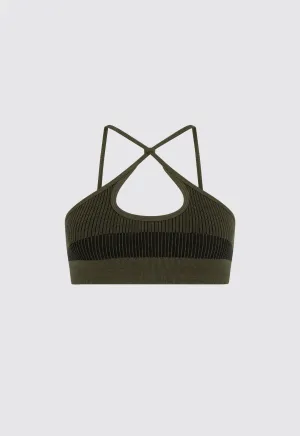 NAGNATA Surya Crop - Moss/ Black