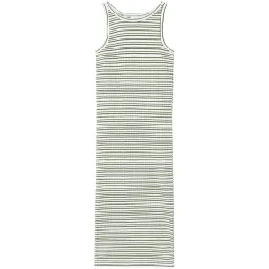 Name It Oil Green Bright White Hobine Maxi Tank Dress