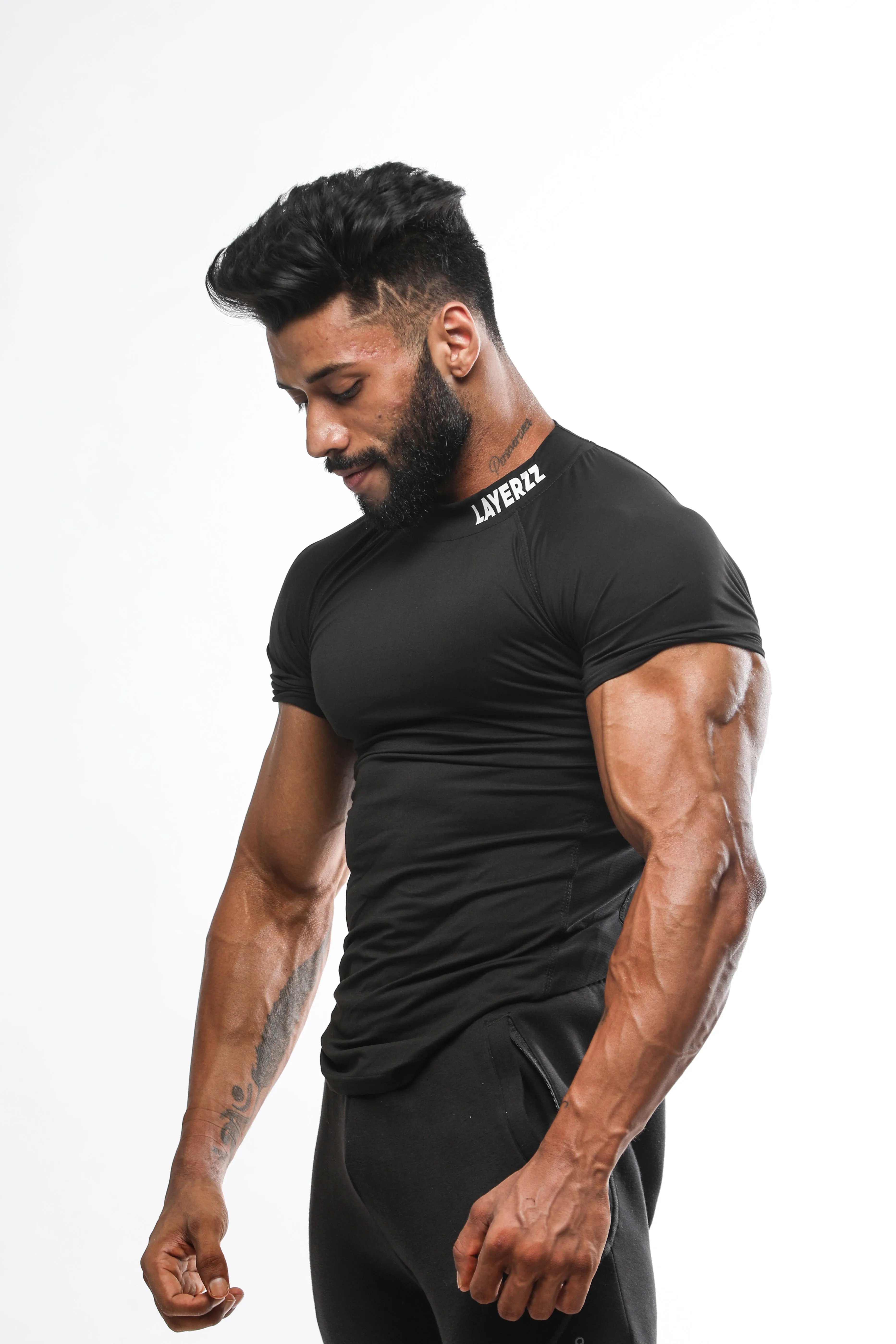 Neck Logo Compression - black