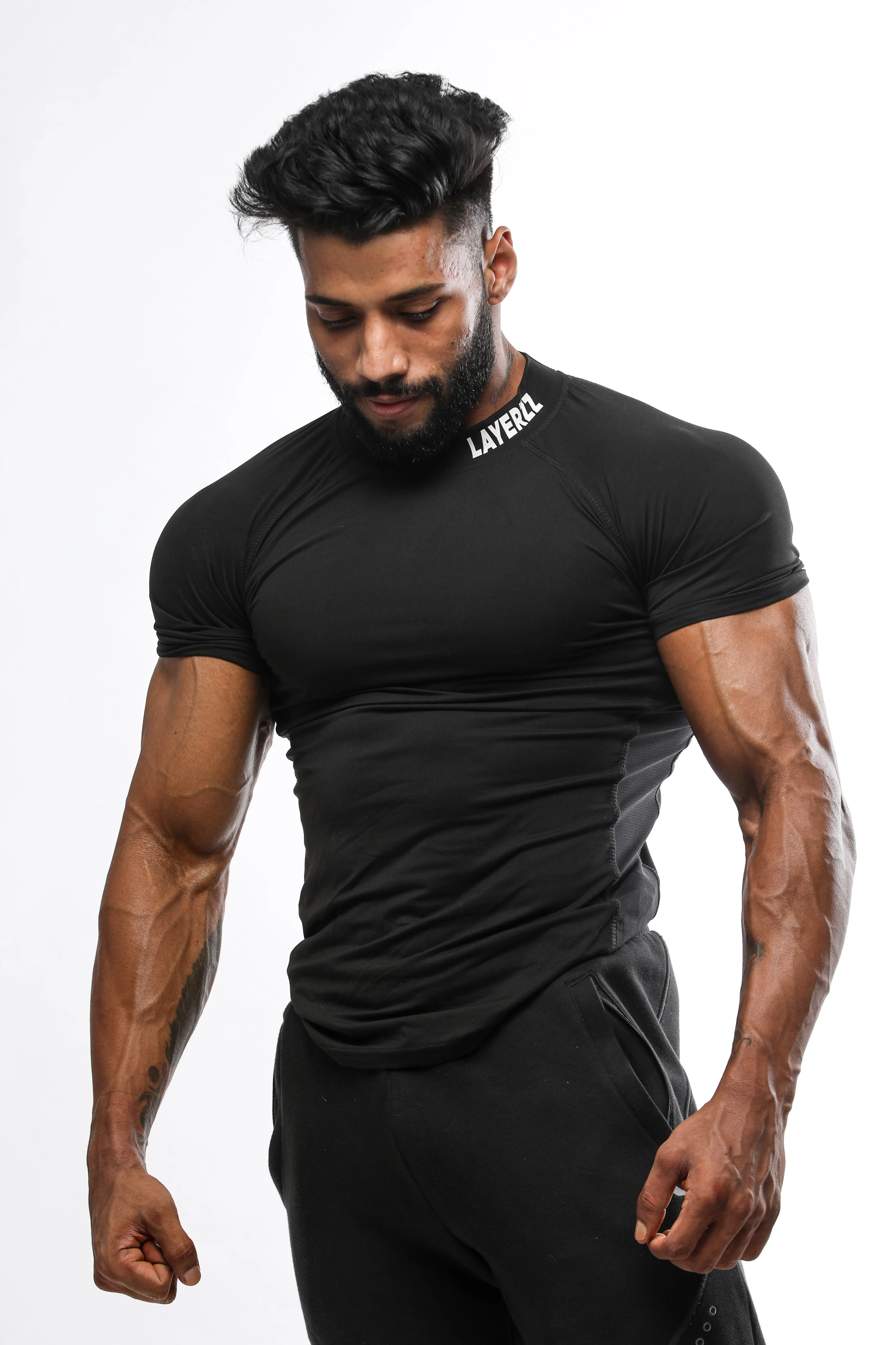Neck Logo Compression - black