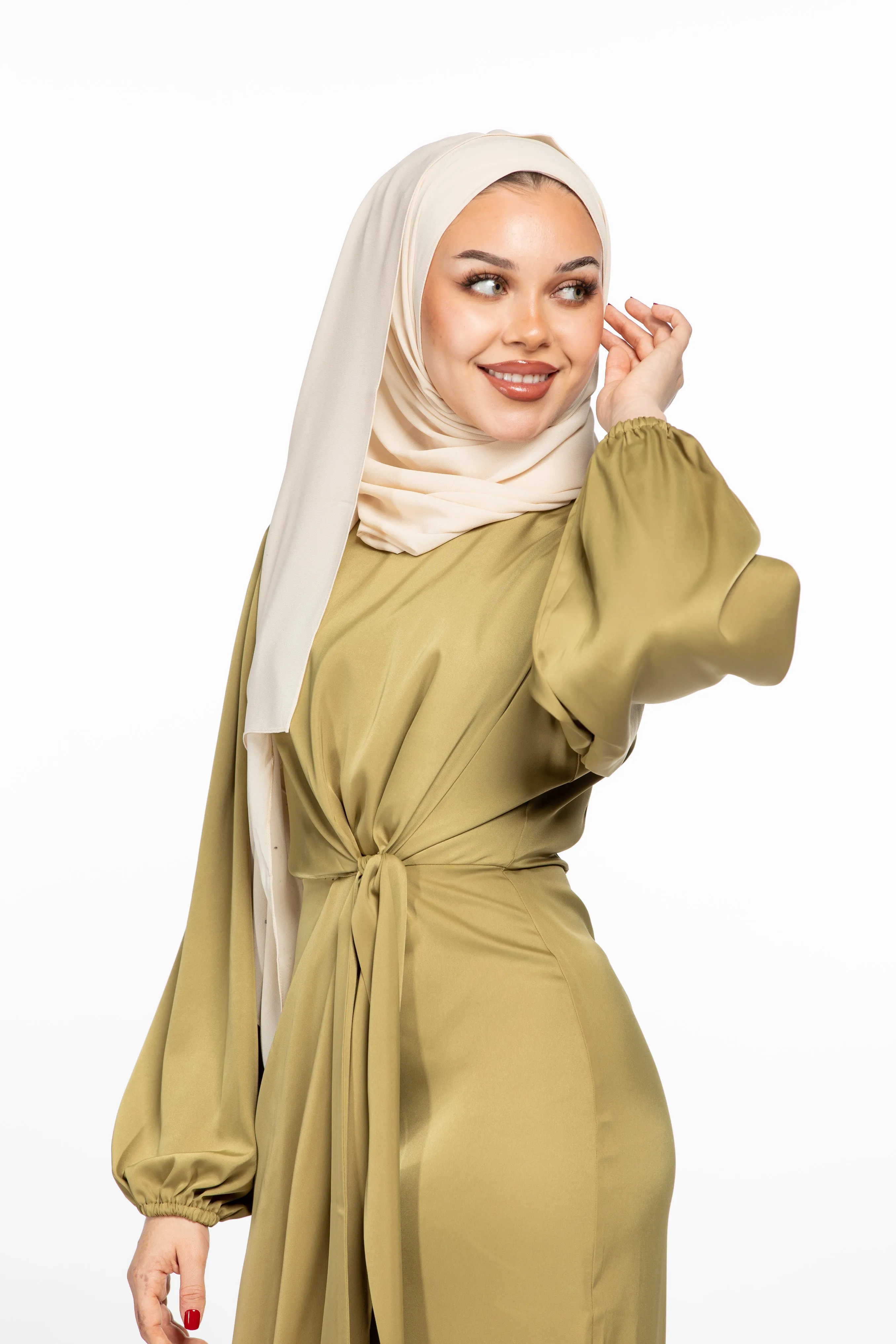 NOOR WRAP DRESS - AVOCADO