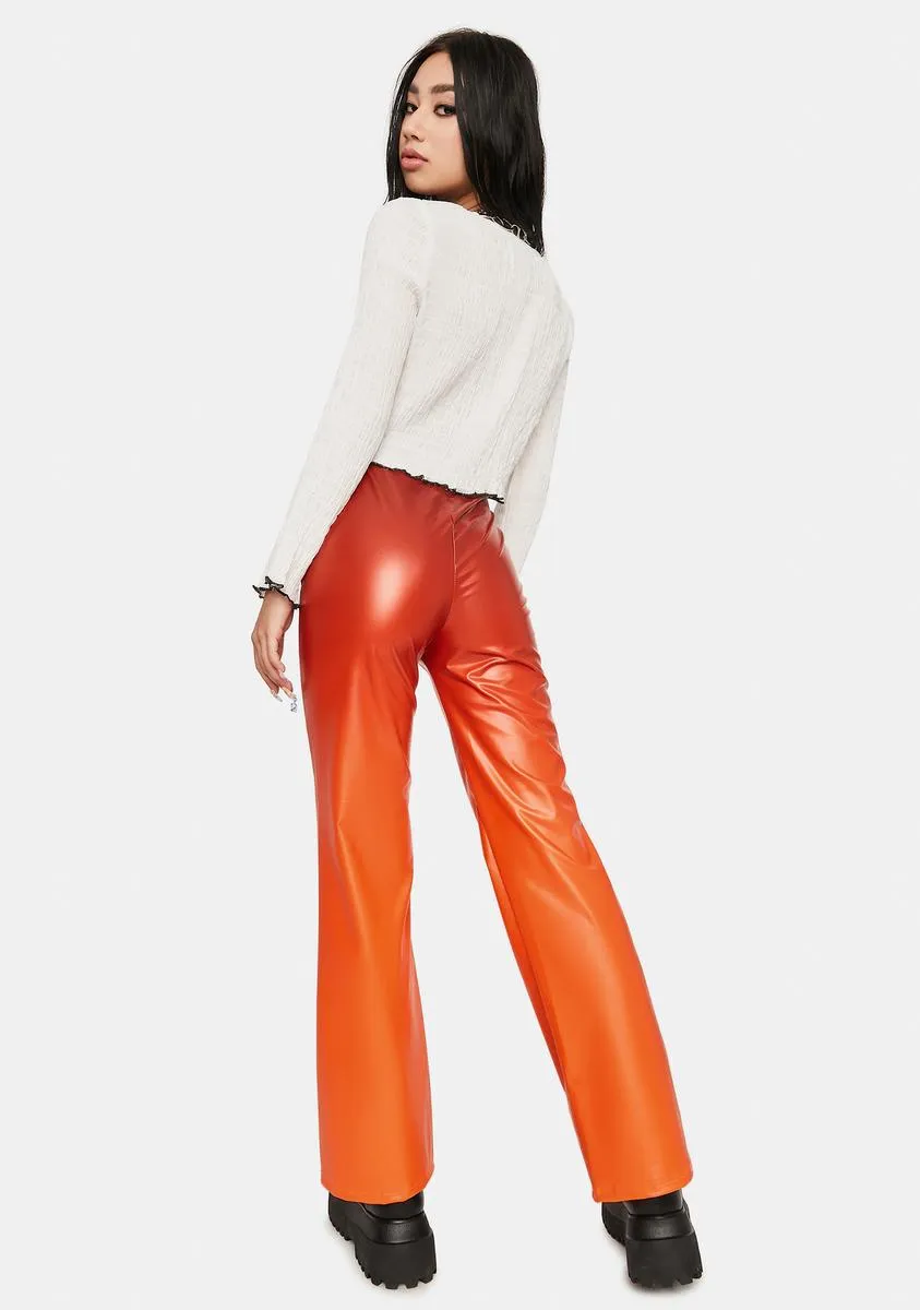 Ombre Vinyl High Waist Pants
