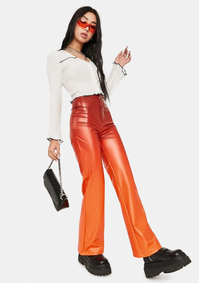Ombre Vinyl High Waist Pants