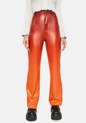 Ombre Vinyl High Waist Pants