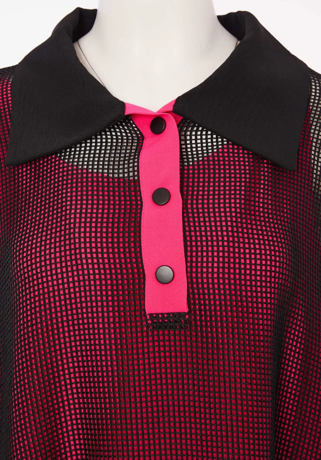 Ora pink Mesh contrast Tunic