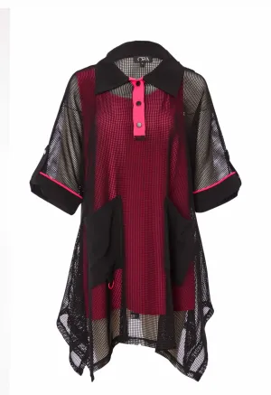 Ora pink Mesh contrast Tunic