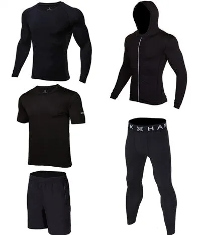 OSS - Gym Fitness Clothing Sets - Men Workout Outfit Apparel Gym Outdoor Compression Set