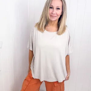 Oversized Short Sleeve Pleated Back Tunic in 3 Colors