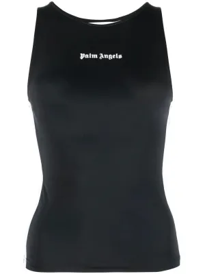PALM ANGELS WOMEN Track Active Tanktop Black/White