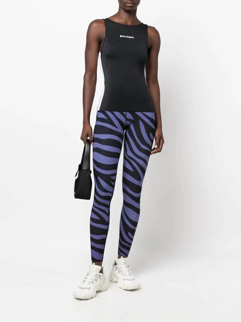 PALM ANGELS WOMEN Track Active Tanktop Black/White
