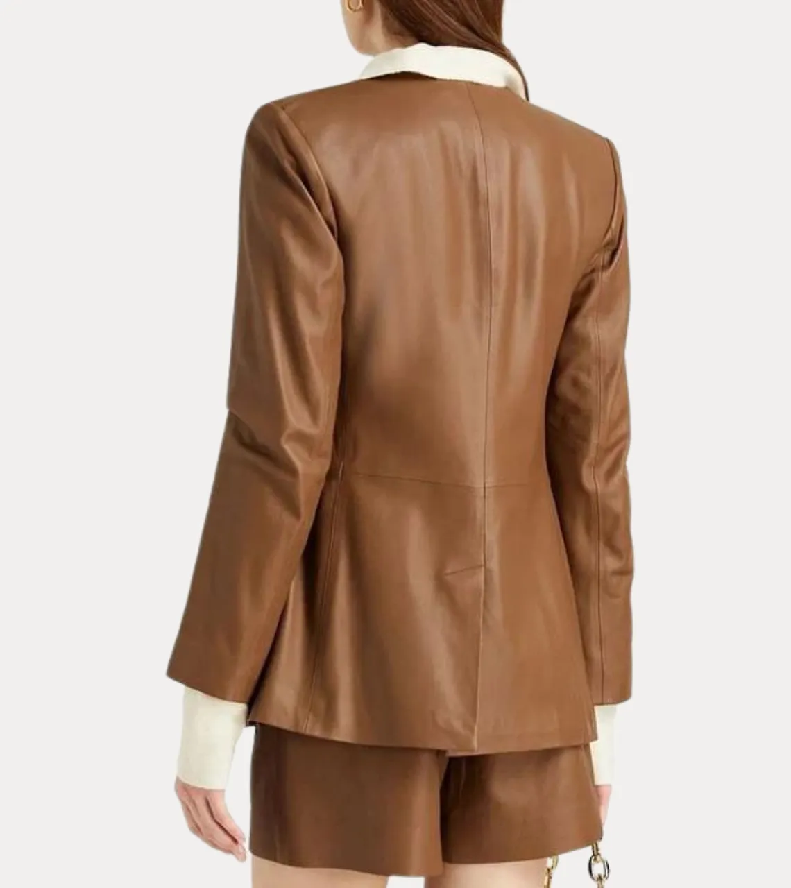 Patricia Brown Women's Leather Blazer