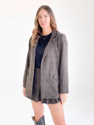 Pepper Plaid Blazer