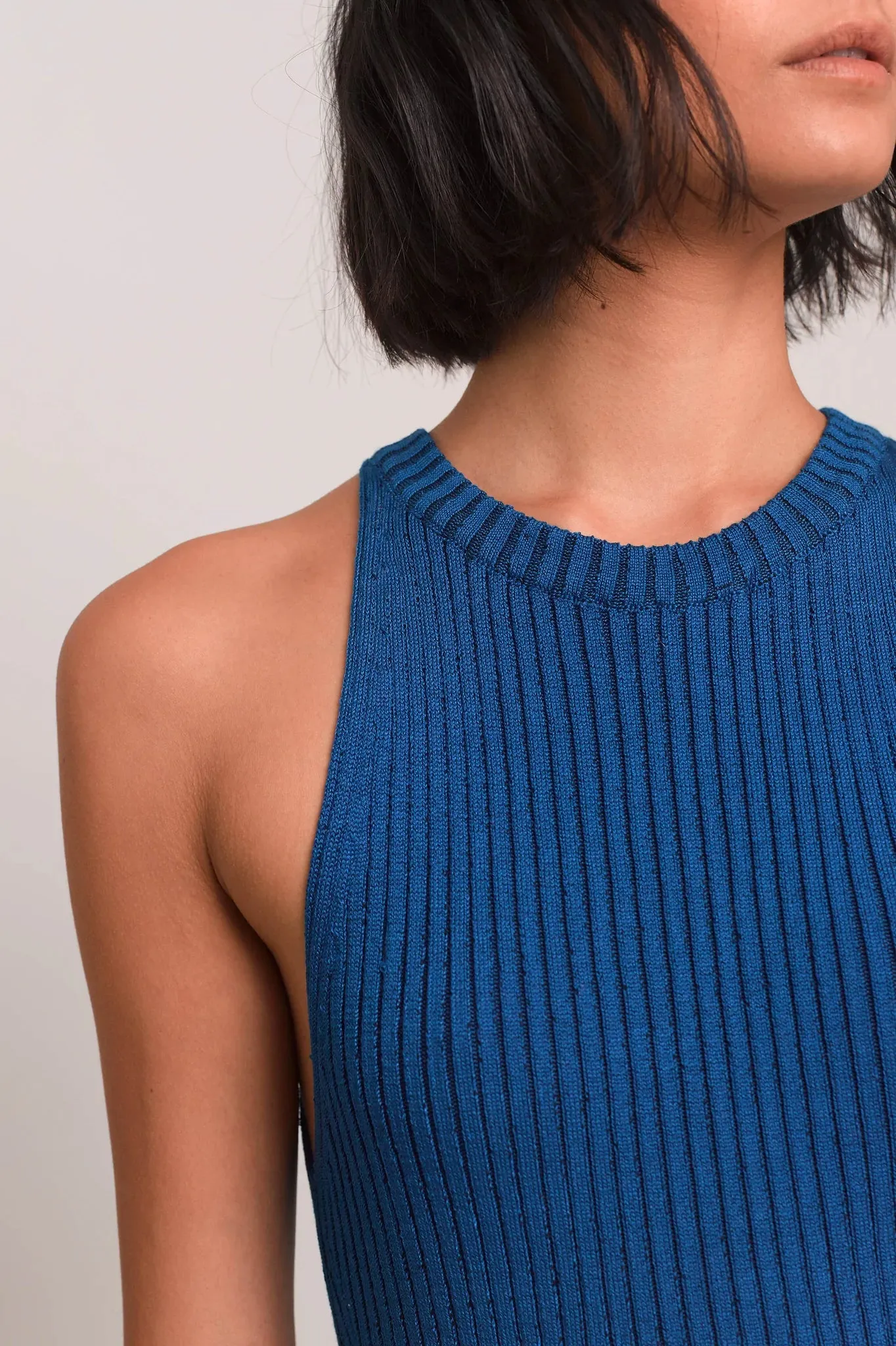 Pia Sleeveless Blue Tank
