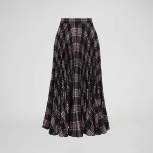 Plaid Pleated Skirt