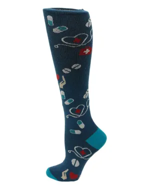Pro-Motion Women's Compression Socks | Navy Medical Symbols