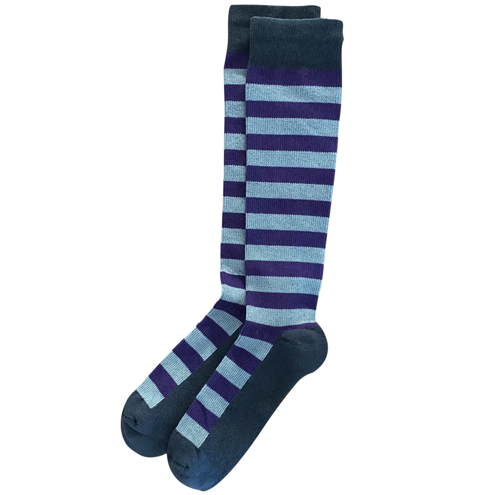 Purple 3-pack of American Made 15-20mmHg OTC Compression Socks