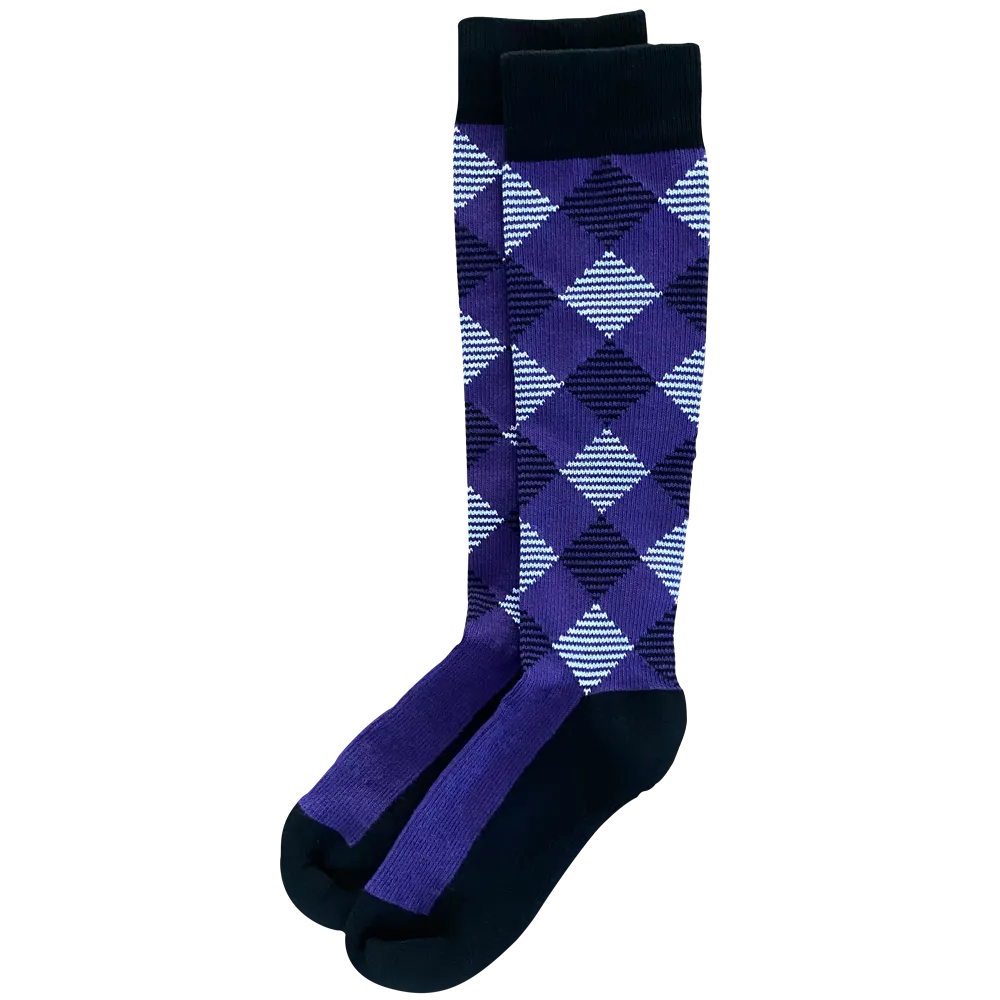 Purple 3-pack of American Made 15-20mmHg OTC Compression Socks