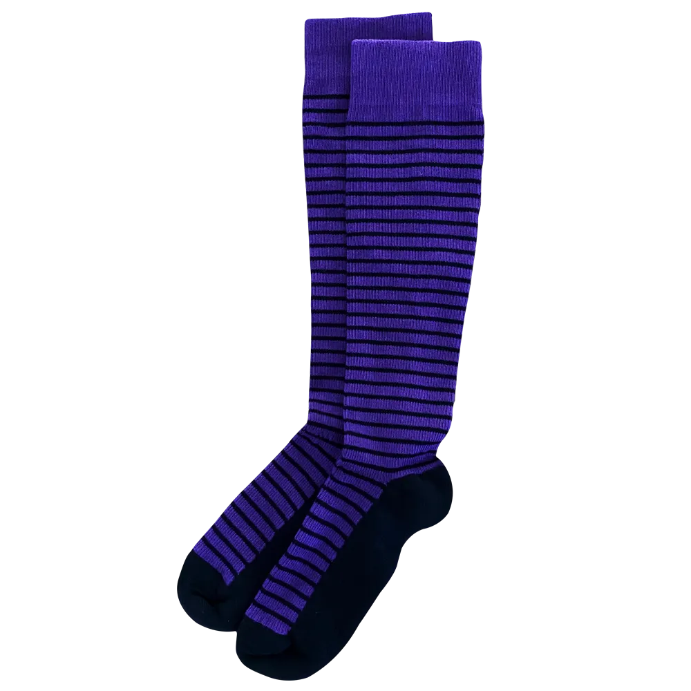 Purple 3-pack of American Made 15-20mmHg OTC Compression Socks