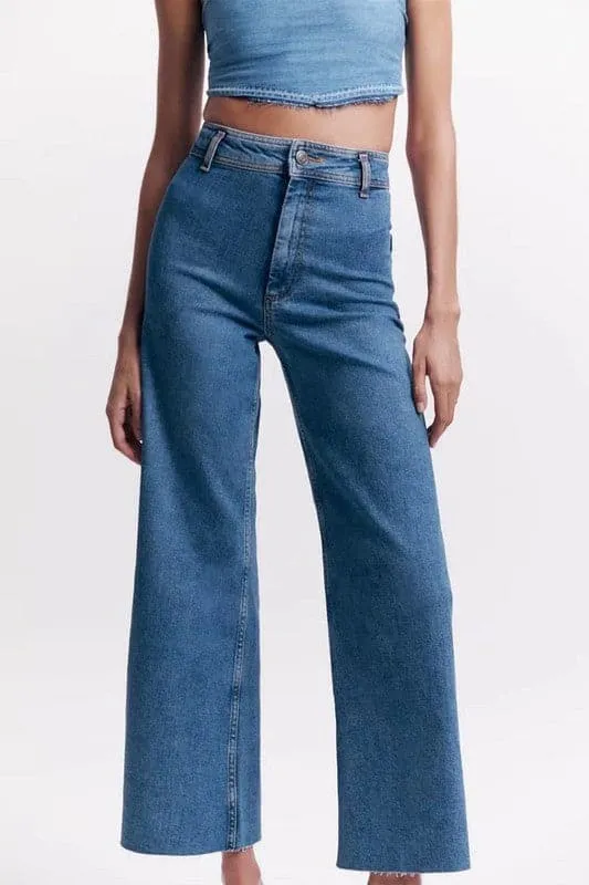PX968 High Waist Straight Jeans