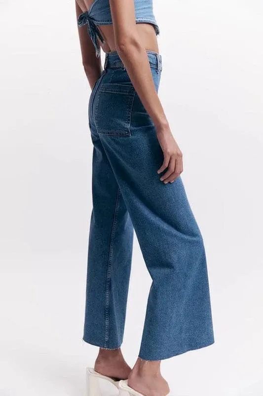 PX968 High Waist Straight Jeans